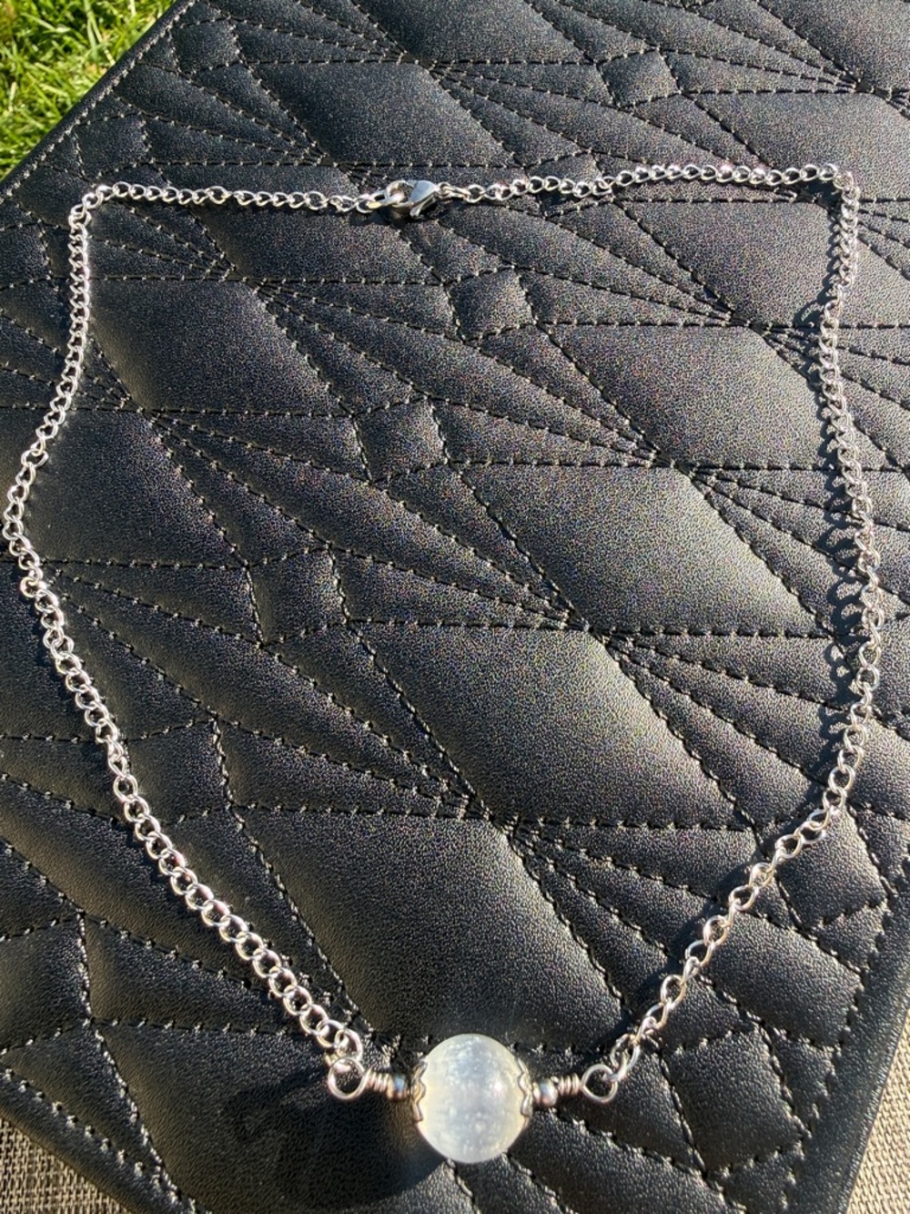 Purity - Selenite Stainless Steel Pendant Necklace